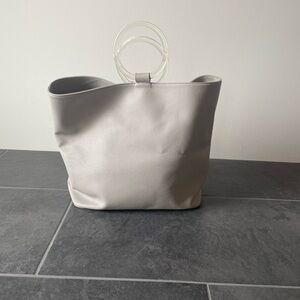 French Connection Large grey Tote with Clear Handles